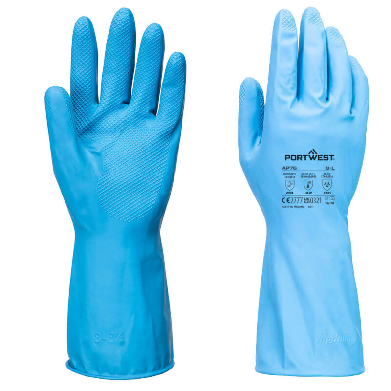 FD Chemical B Latex Light Gauntlet (Pk12) XL U Albastru