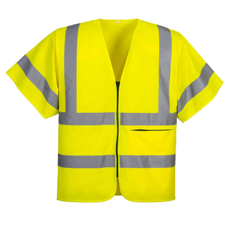 Vestă cu fermoar cu jumătate de mânecă XXXL R Galben