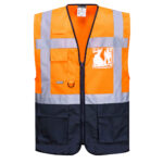 Vesta Warsaw Hi-Vis Contrast Executive Vest XXXL R Portocaliu/Navy
