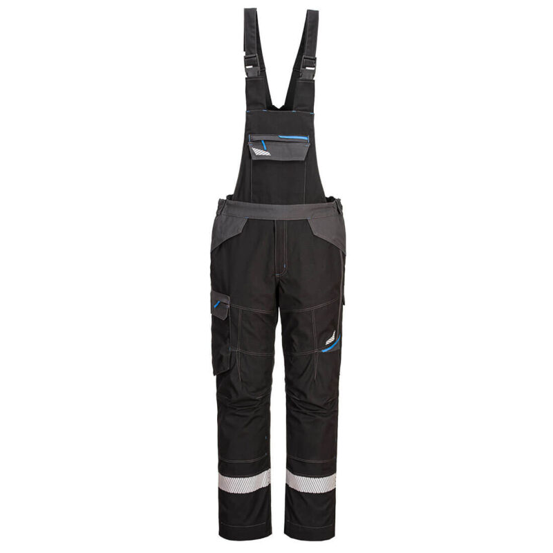WX3 Pantaloni cu Pieptar FR XXXL R Negru