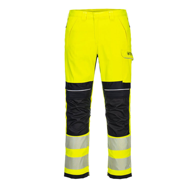 Pantaloni de lucru PW3 FR HVO 48 R Galben/Negru