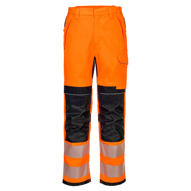 Pantaloni de lucru PW3 FR HVO 48 R Portocaliu/Negru
