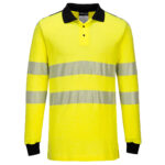 Tricou Polo Hi-Vis rezistent la flacara XXXL R Galben/Negru