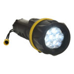Lanterna cu cauciuc 7 LED  R Galben/Negru