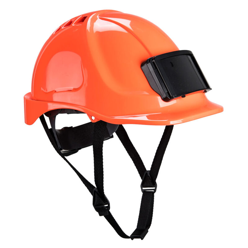 Casca Protectie Endurance cu Suport Ecuson.  R Portocaliu