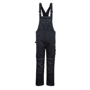 PW3 Pantaloni de lucru cu pieptar XXXL R Negru