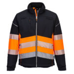 PW3 Jachetă Softshell Hi-Vis Clasa 1 XXXL O Negru/Portocaliu