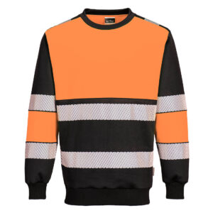 PW3 H-Vis Class 1 Sweatshirt XXXL R Portocaliu/Negru