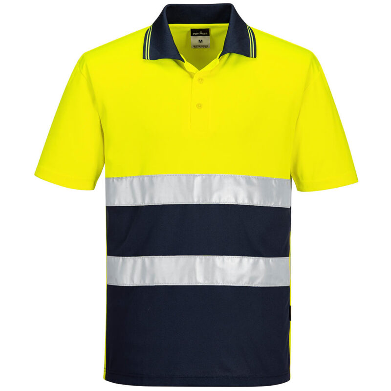 Tricou Polo Hi-Vis Lightweight Contrast S/S XXXL R Galben/Navy