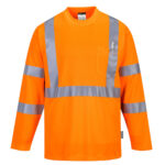 Tricou Hi-Vis cu Maneci Lungi L R Portocaliu