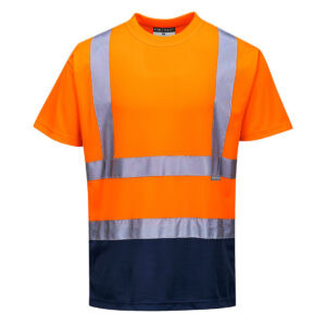 Tricou in Doua Nuante XXXL R Portocaliu/Navy