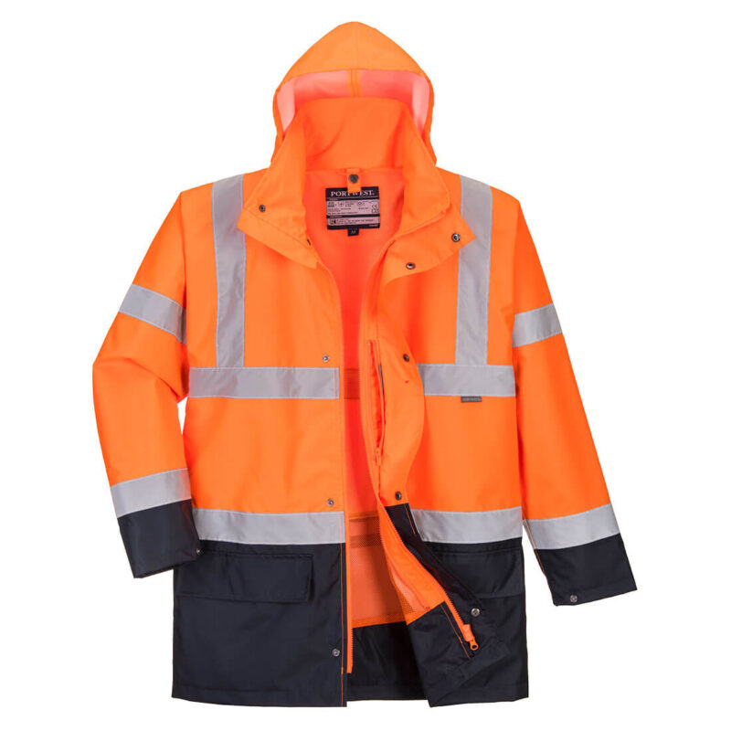 Jachetă Hi-Vis 5-in-1 Contrast Essential XXXL R Portocaliu/Navy